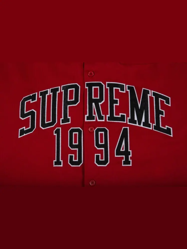 Рубашка Supreme Arc Logo Short-Sleeve Work Shirt 'Red' — изображение 2 из 2, красный