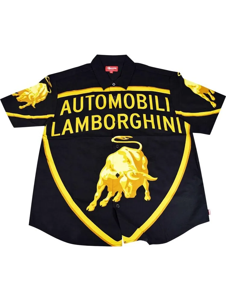 Рубашка Supreme x Automobili Lamborghini Short-Sleeve Shirt 'Black' — изображение 1 из 1, черный