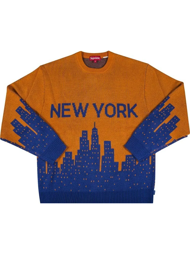 Свитер Supreme New York Sweater 'Orange' — изображение 1 из 3, оранжевый