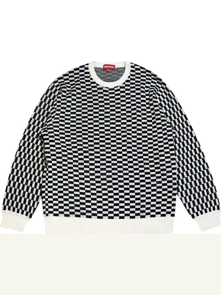 Свитер Supreme Back Logo Sweater 'Checkerboard' — изображение 1 из 1, черный
