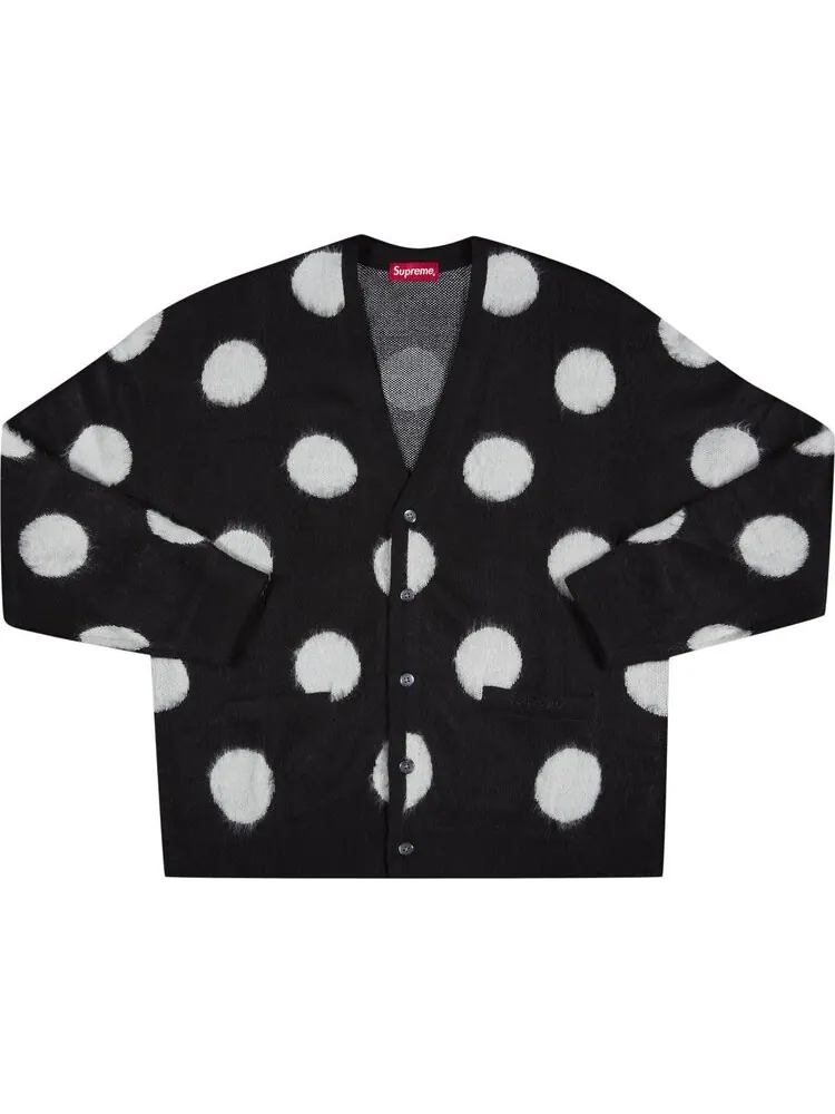 Кардиган Supreme Brushed Polka Dot Cardigan 'Black' — изображение 1 из 2, черный