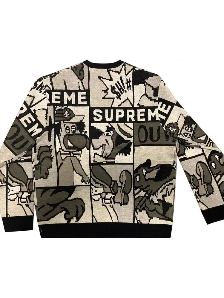 Свитер Supreme Cartoon Sweater 'Black' — изображение 2 из 2, черный