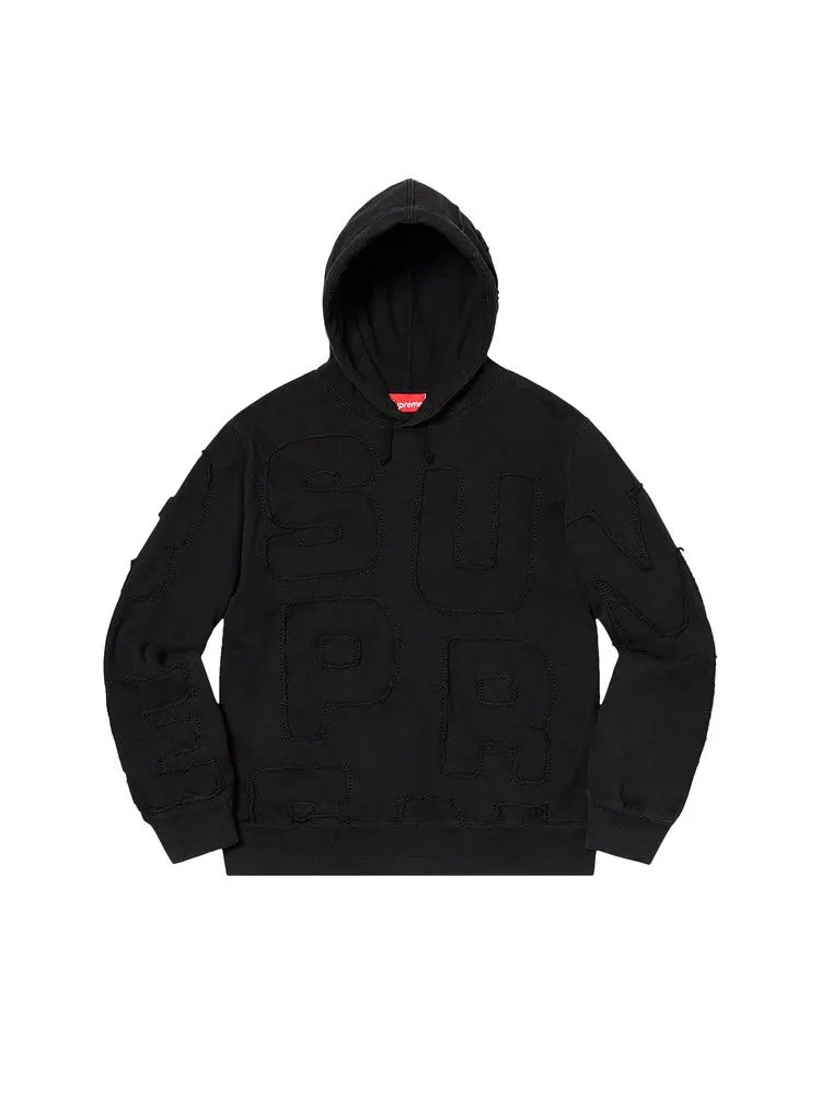 Толстовка Supreme Cutout Letters Hooded Sweatshirt — изображение 1 из 1, черный