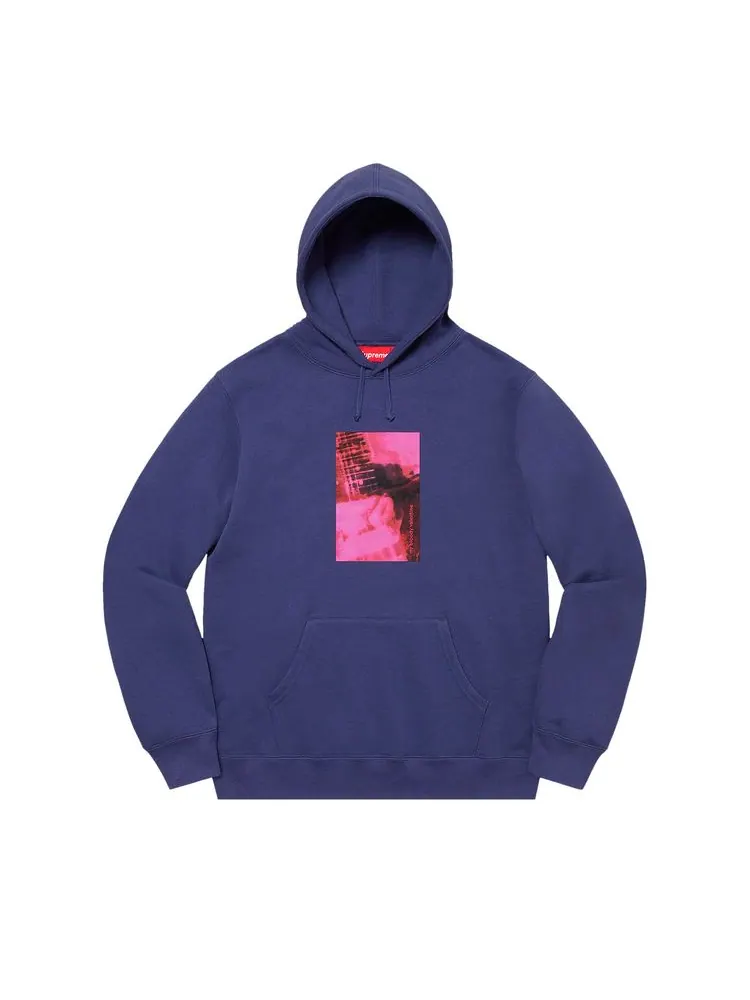 Толстовка Supreme x My Bloody Valentine Hooded Sweatshirt 'Washed Navy' — изображение 1 из 2, темно-синий