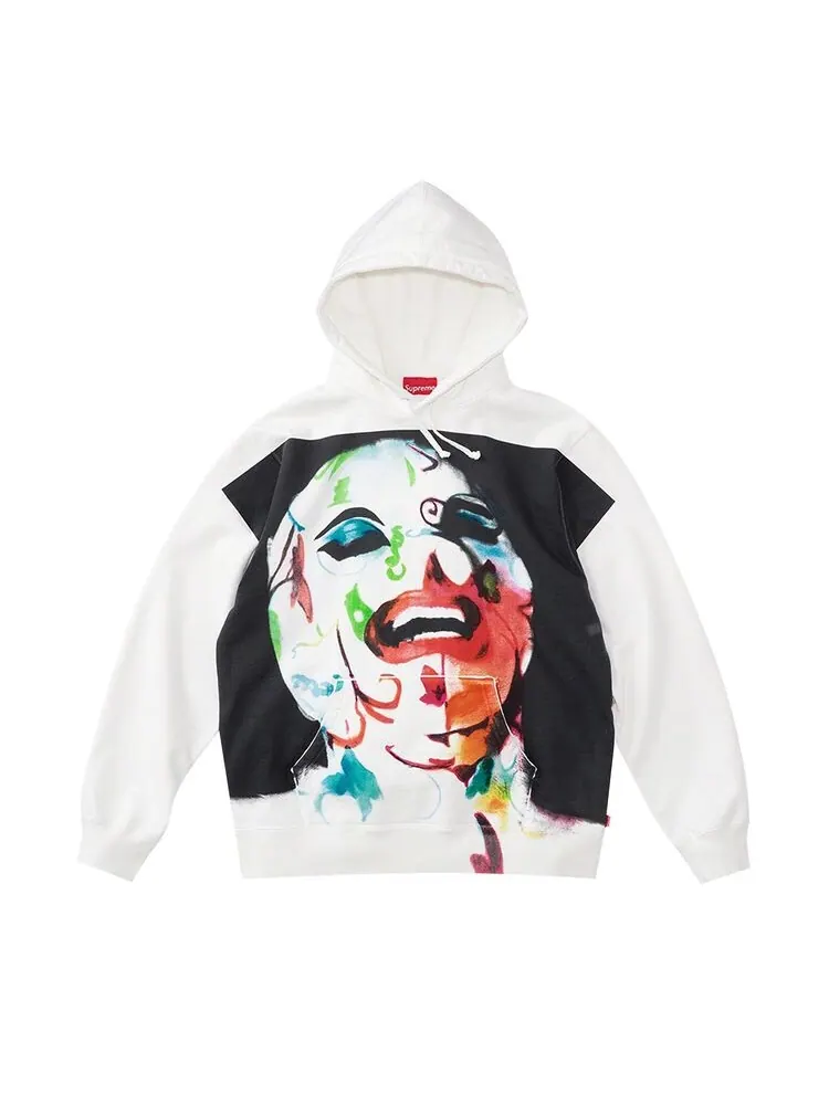 Толстовка Supreme Leigh Bowery Airbrushed Hooded Sweatshirt White — изображение 1 из 1, белый
