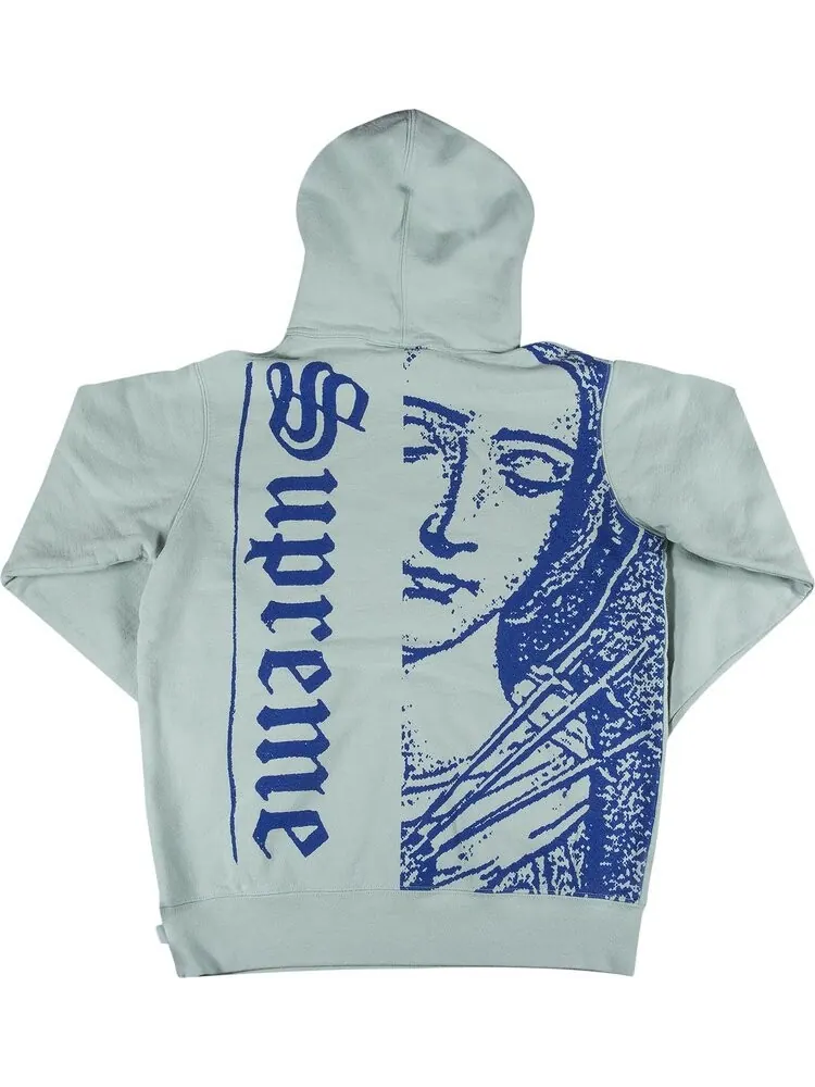 Толстовка Supreme Mary Hooded Sweatshirt 'Pale Mint' — изображение 2 из 3, зеленый