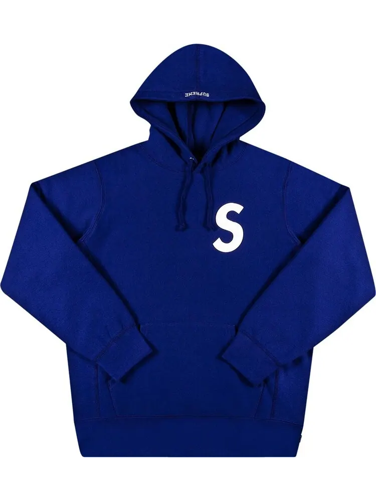 Толстовка Supreme S Logo Hooded Sweatshirt 'Dark Royal' — изображение 1 из 2, синий