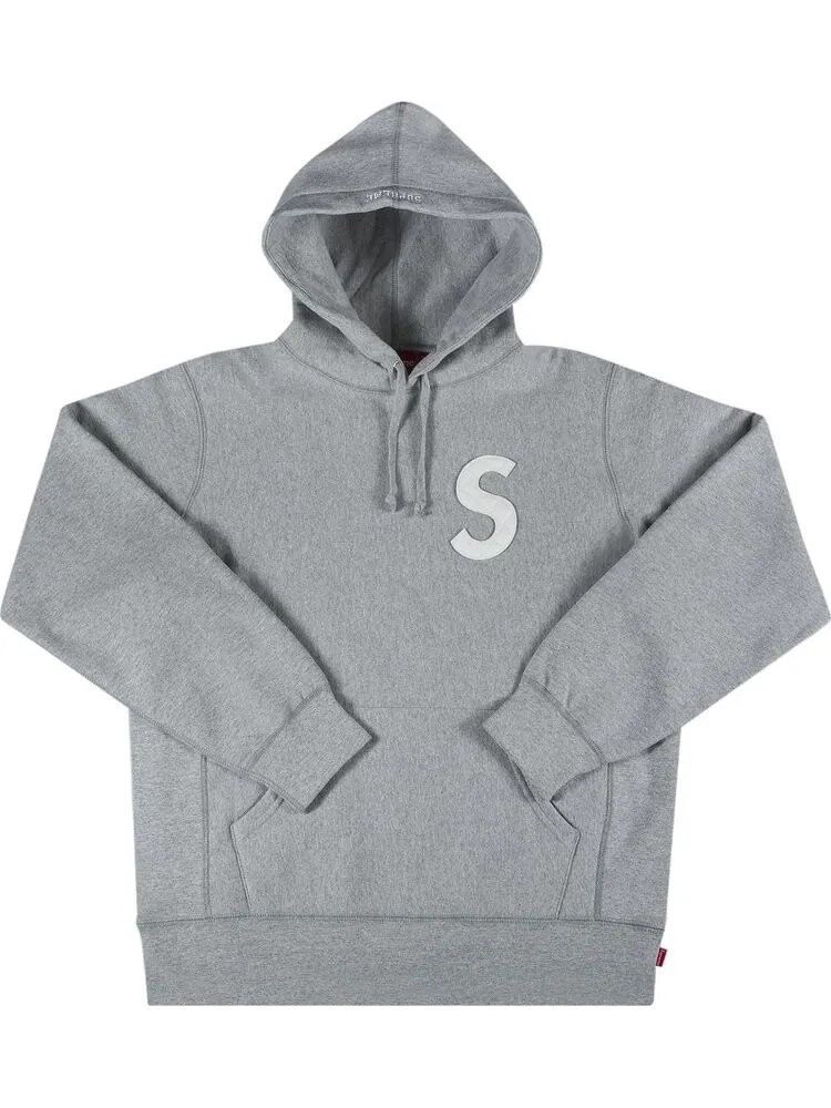 Толстовка Supreme S Logo Hooded Sweatshirt 'Heather Grey' — изображение 1 из 2, серый