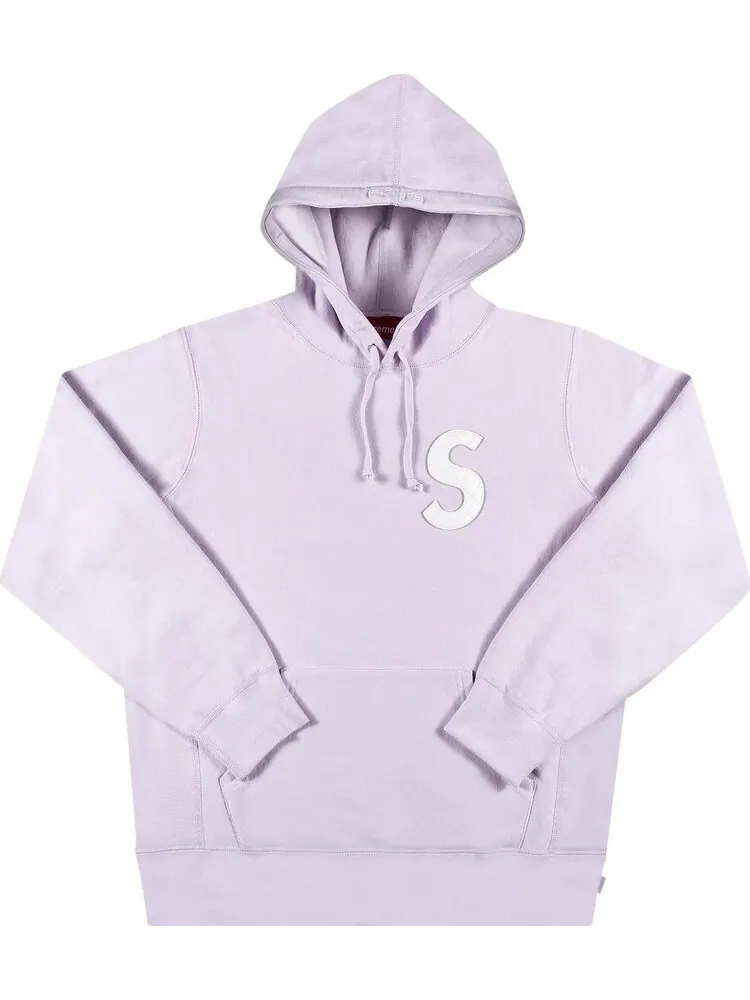 Толстовка Supreme S Logo Hooded Sweatshirt 'Light Purple' — изображение 1 из 2, фиолетовый
