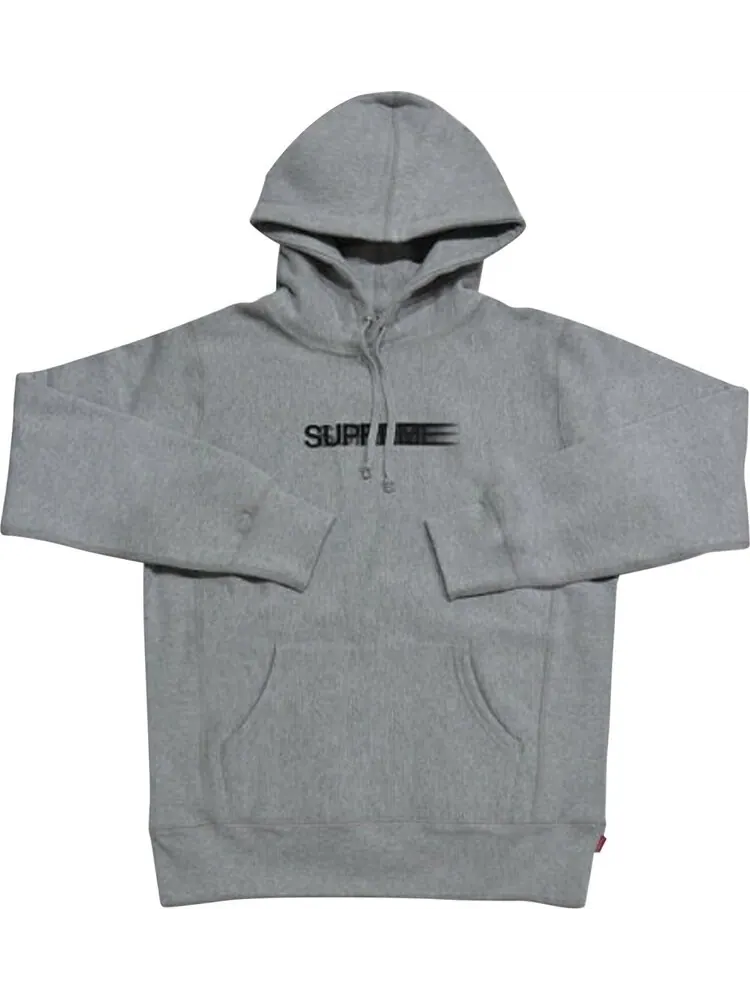 Толстовка Supreme Motion Logo Hooded Sweatshirt 'Ash Grey' — изображение 1 из 1, серый