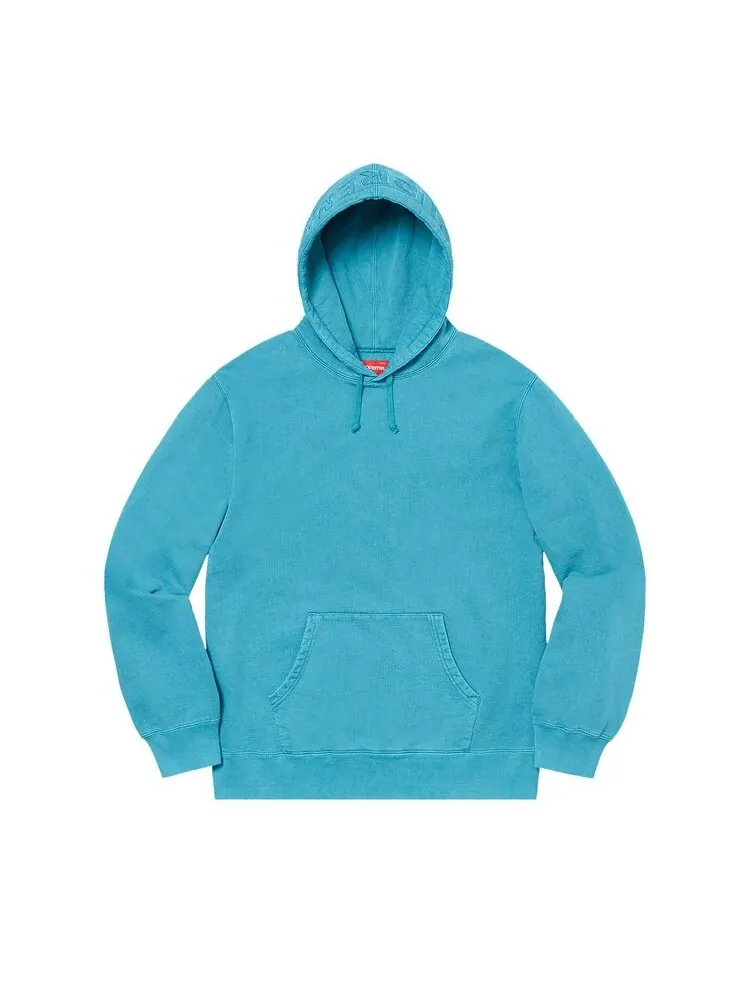 Толстовка Supreme Overdyed Hooded Sweatshirt Bright Blue — изображение 1 из 2, яркий синий