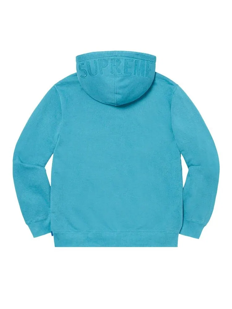 Толстовка Supreme Overdyed Hooded Sweatshirt Bright Blue — изображение 2 из 2, яркий синий