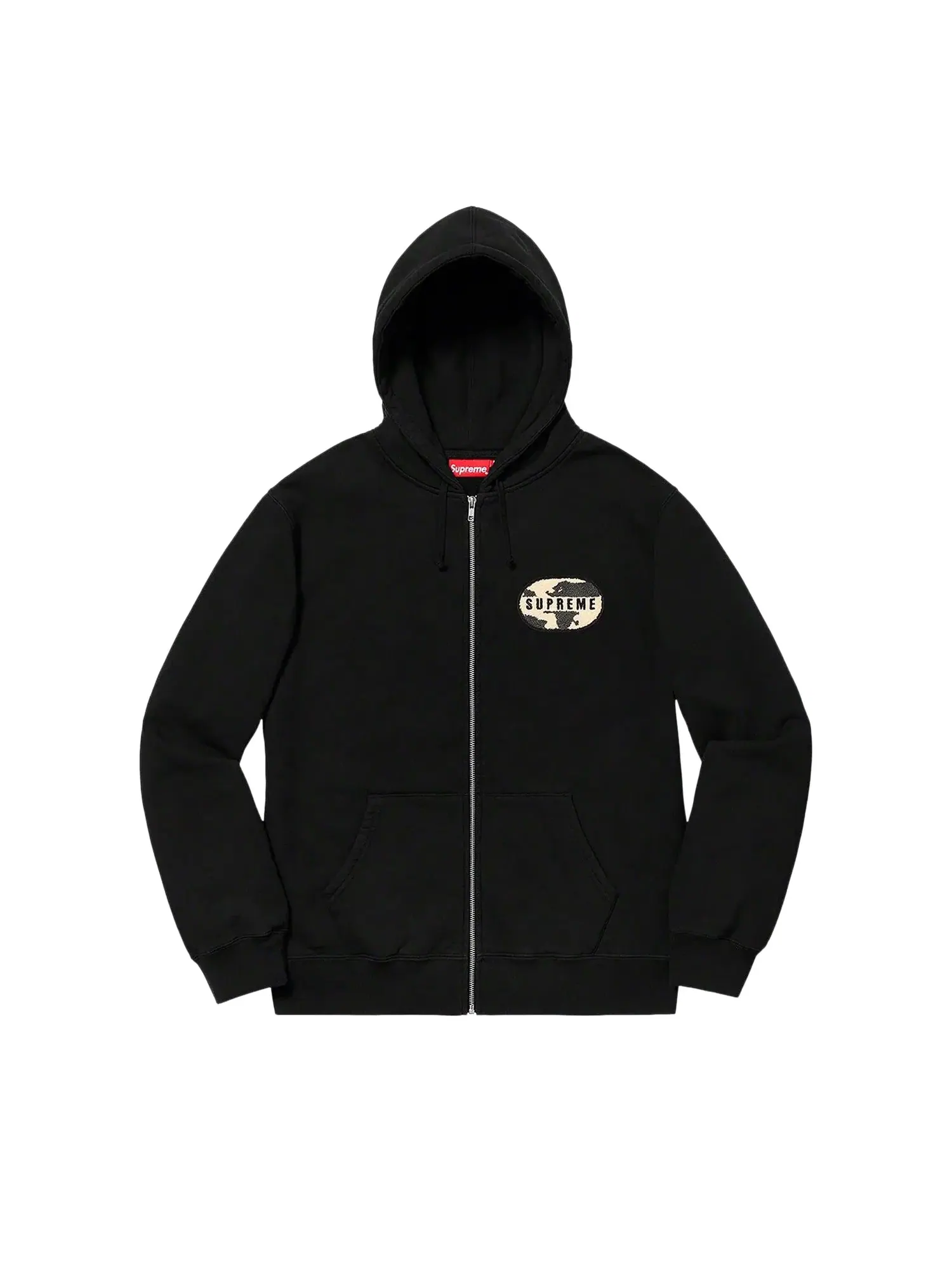 Толстовка Supreme World Famous на молнии с капюшоном — изображение 1 из 1, черный