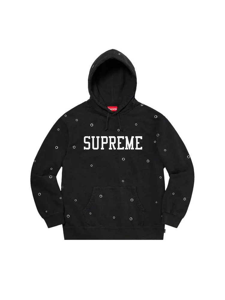 Толстовка Supreme Eyelet Hooded Sweatshirt — изображение 1 из 1, черный