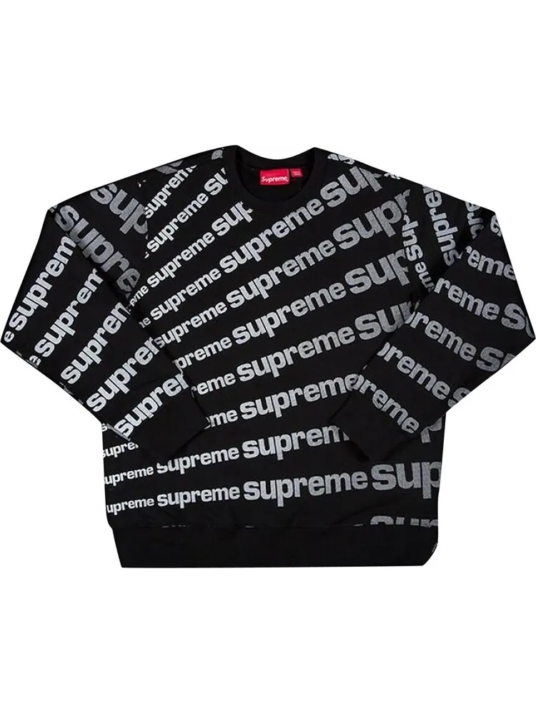 Толстовка Supreme Radial Crewneck 'Black' — изображение 1 из 1, черный