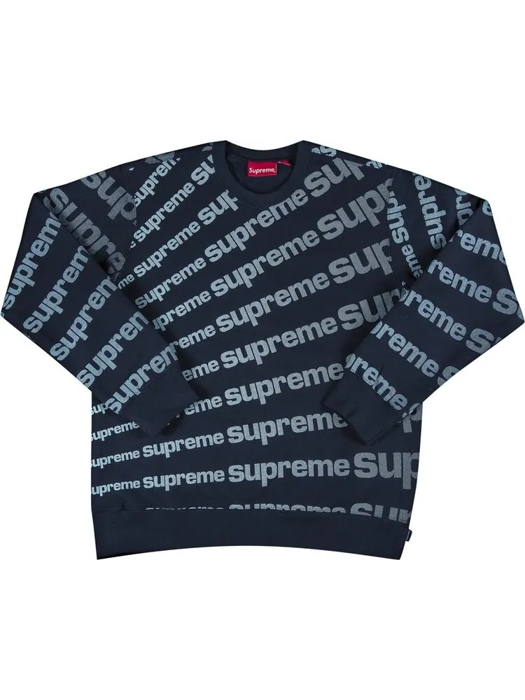 Толстовка Supreme Radial Crewneck 'Navy' — изображение 1 из 2, синий