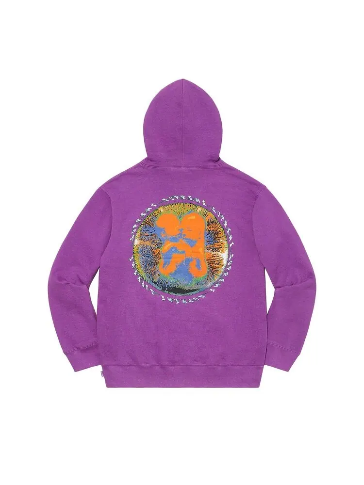 Толстовка Supreme Embryo Hooded Sweatshirt Violet — изображение 2 из 2, фиолетовый