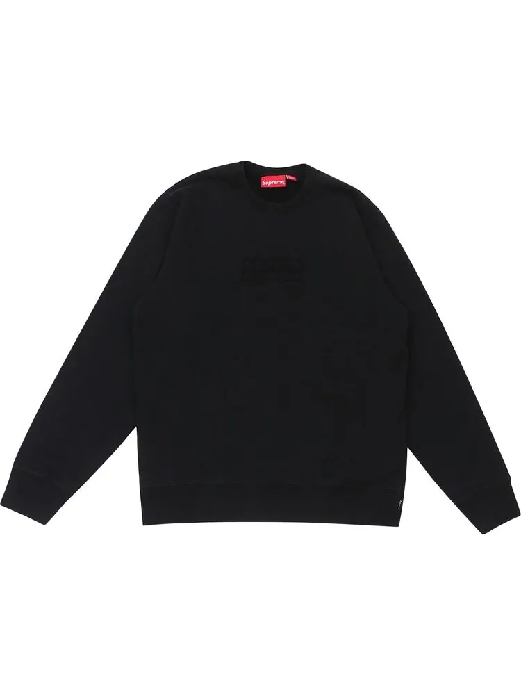 Толстовка Supreme Cutout Logo Crewneck 'Black' — изображение 1 из 1, черный