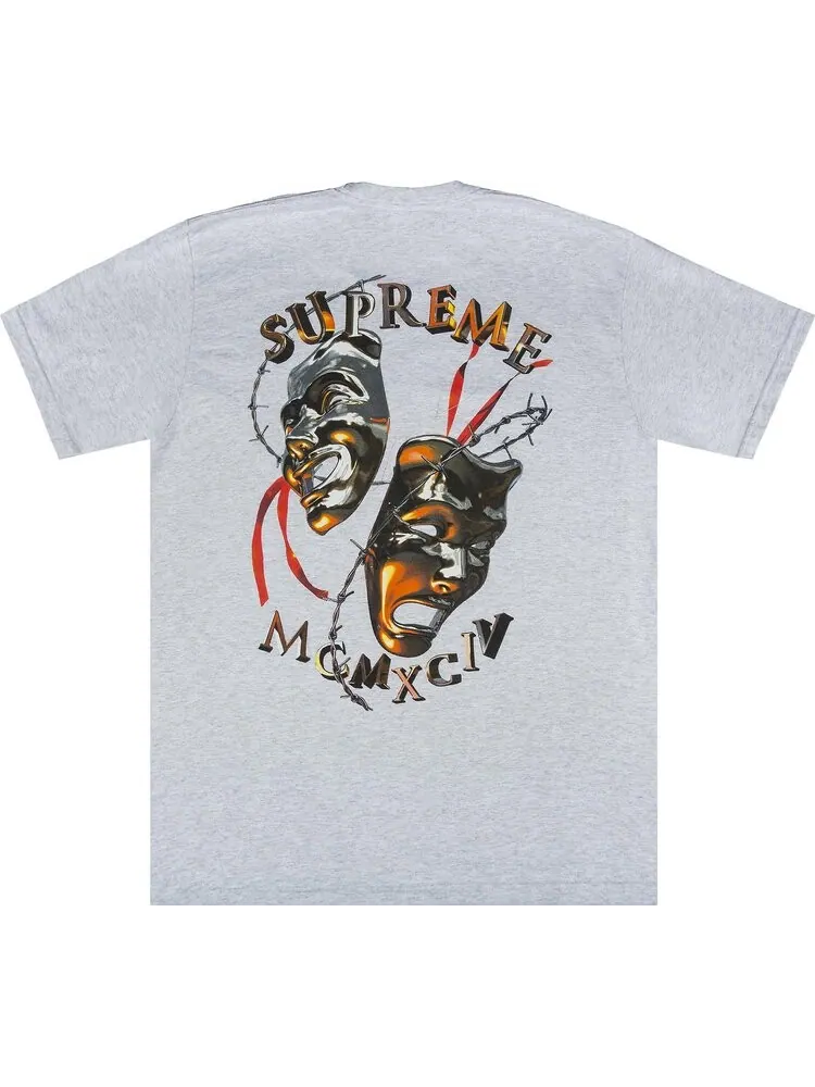 Футболка Supreme Laugh Now Tee 'Ash Grey' — изображение 2 из 3, серый