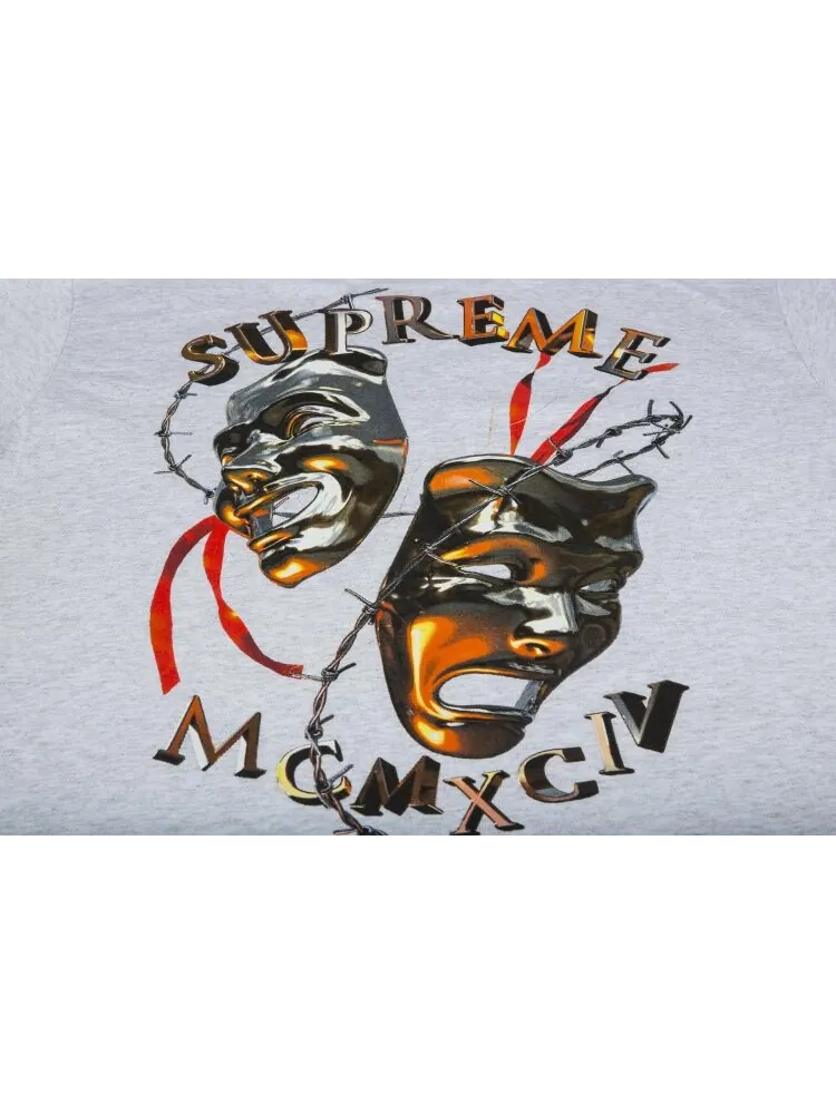 Футболка Supreme Laugh Now Tee 'Ash Grey' — изображение 3 из 3, серый