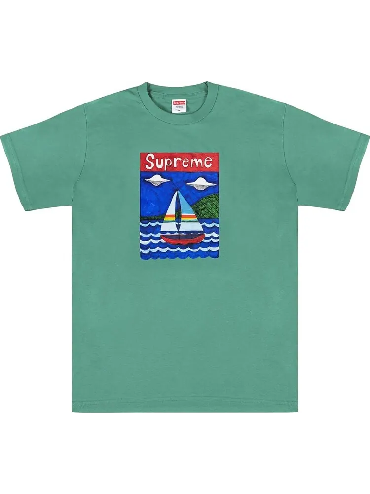 Футболка Supreme Sailboat Tee 'Dusty Teal' — изображение 1 из 1, бирюзовый