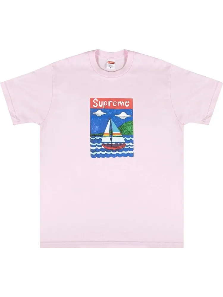 Футболка Supreme Sailboat Tee 'Light Pink' — изображение 1 из 1, розовый