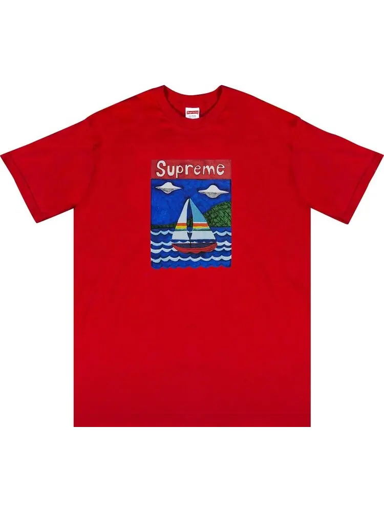 Футболка Supreme Sailboat Tee 'Red' — изображение 1 из 1, красный