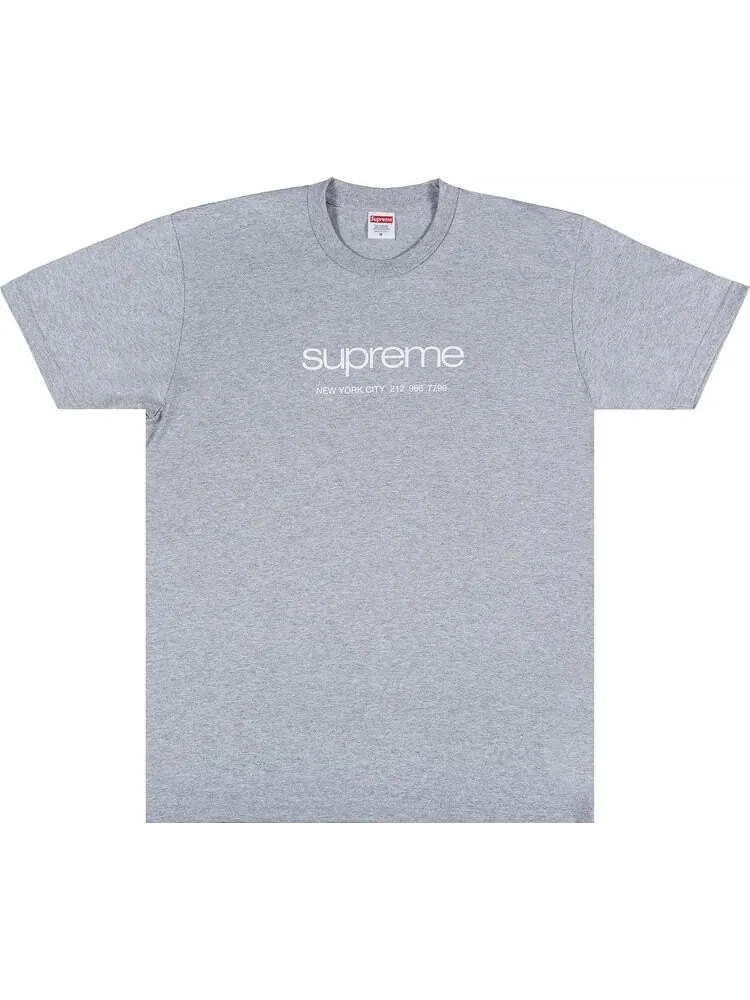 Футболка Supreme Shop Tee 'Heather Grey' — изображение 1 из 2, серый