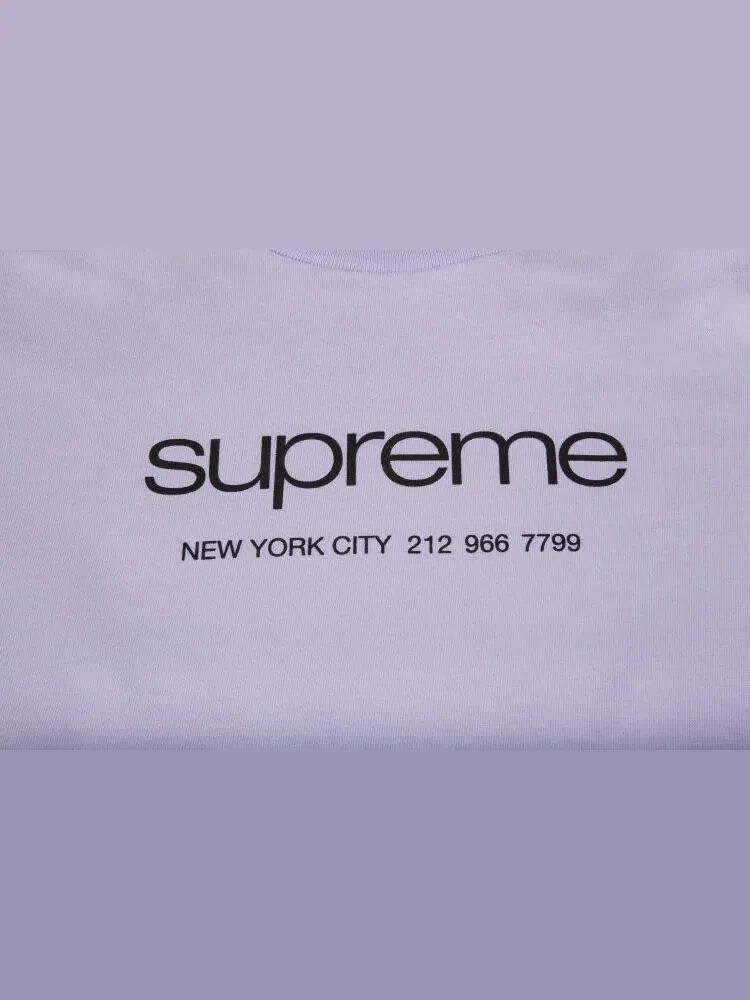 Футболка Supreme Shop Tee 'Light Purple' — изображение 2 из 2, фиолетовый