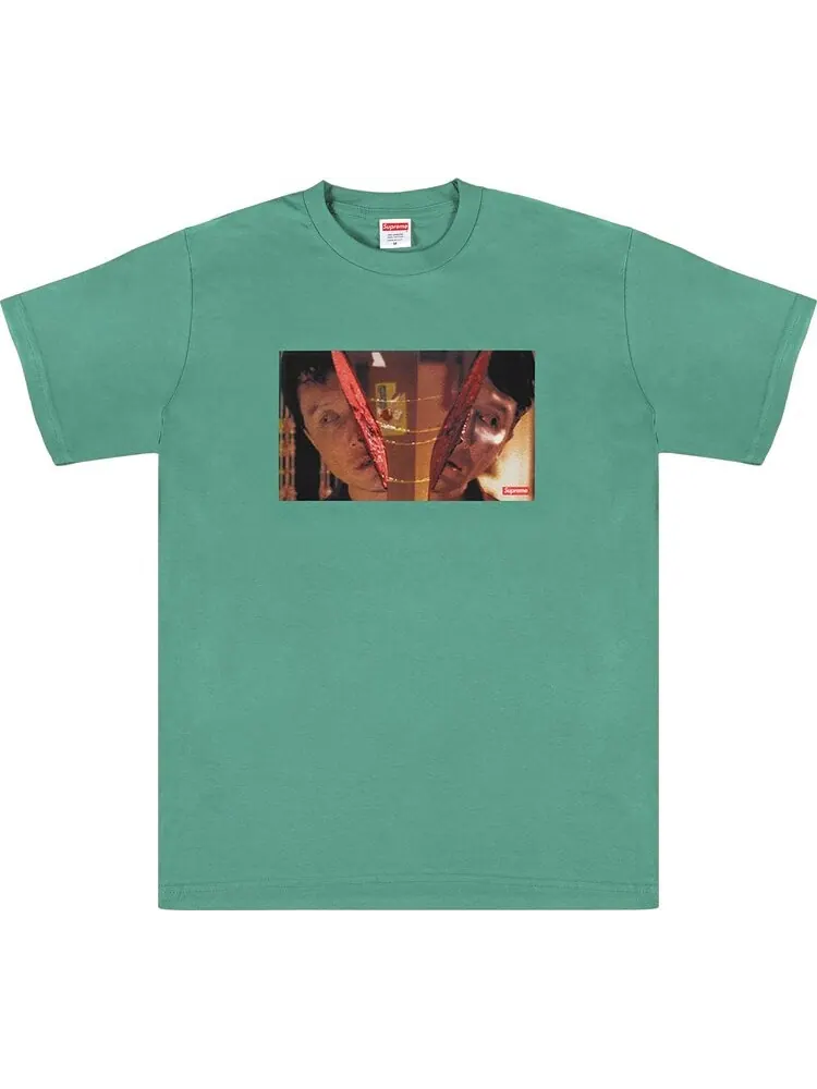 Футболка Supreme Split Tee 'Dusty Teal' — изображение 1 из 1, бирюзовый