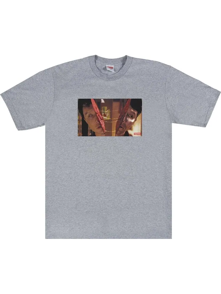 Футболка Supreme Split Tee 'Heather Grey' — изображение 1 из 1, серый
