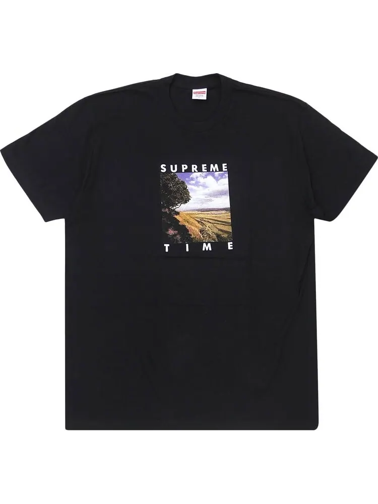 Футболка Supreme Supreme Time Tee 'Black' — изображение 1 из 1, черный
