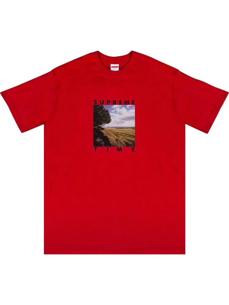 Футболка Supreme Supreme Time Tee 'Red' — изображение 1 из 1, красный
