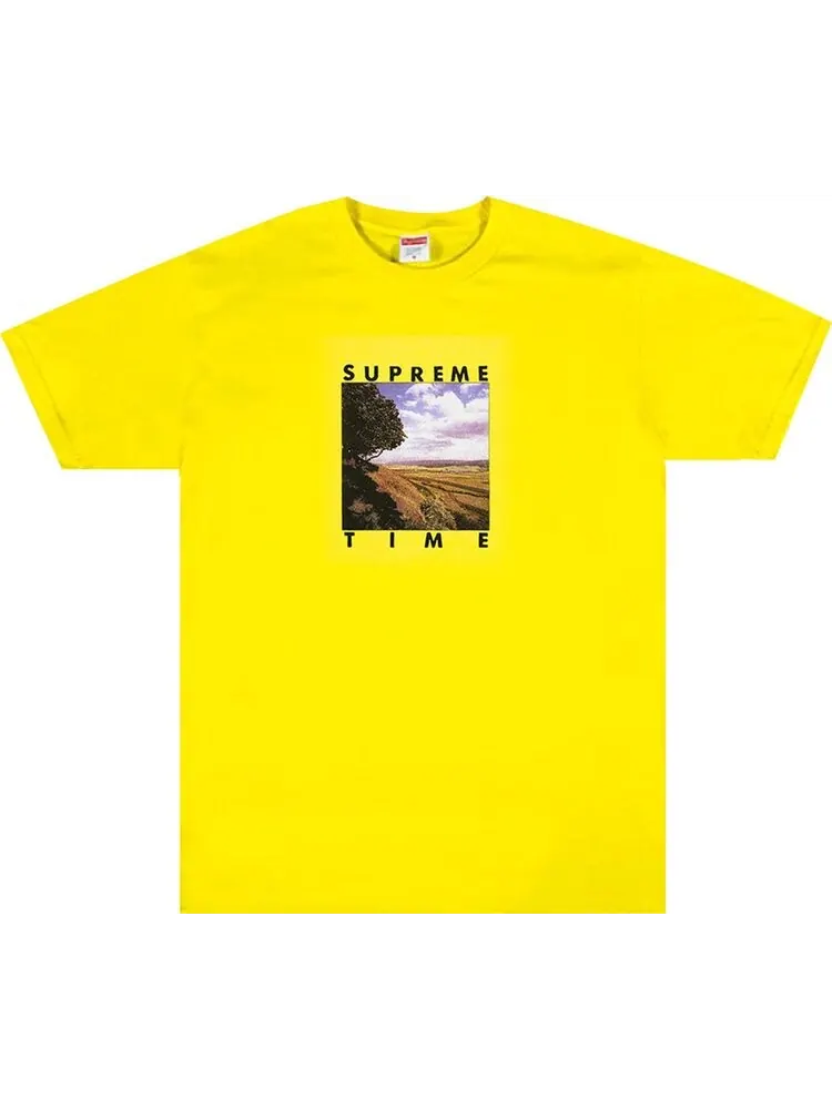 Футболка Supreme Supreme Time Tee 'Yellow' — изображение 1 из 1, желтый
