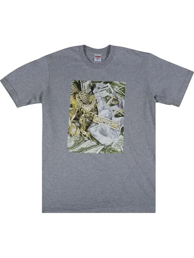 Футболка Supreme Bling Tee 'Heather Grey' — изображение 1 из 2, серый