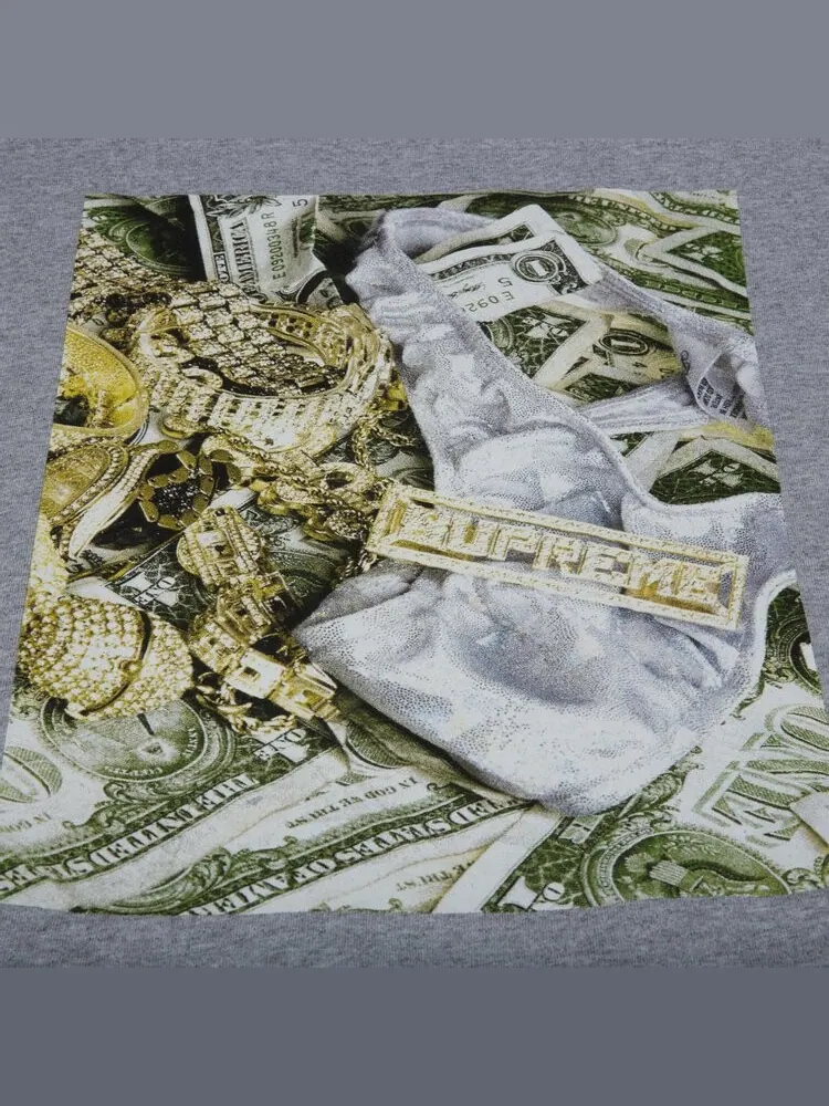 Футболка Supreme Bling Tee 'Heather Grey' — изображение 2 из 2, серый