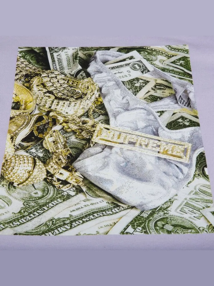 Футболка Supreme Bling Tee 'Light Purple' — изображение 2 из 2, фиолетовый