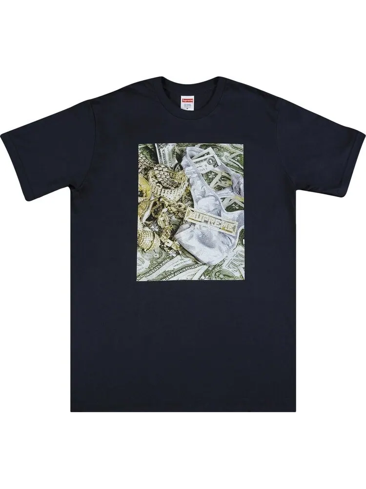 Футболка Supreme Bling Tee 'Navy' — изображение 1 из 2, синий