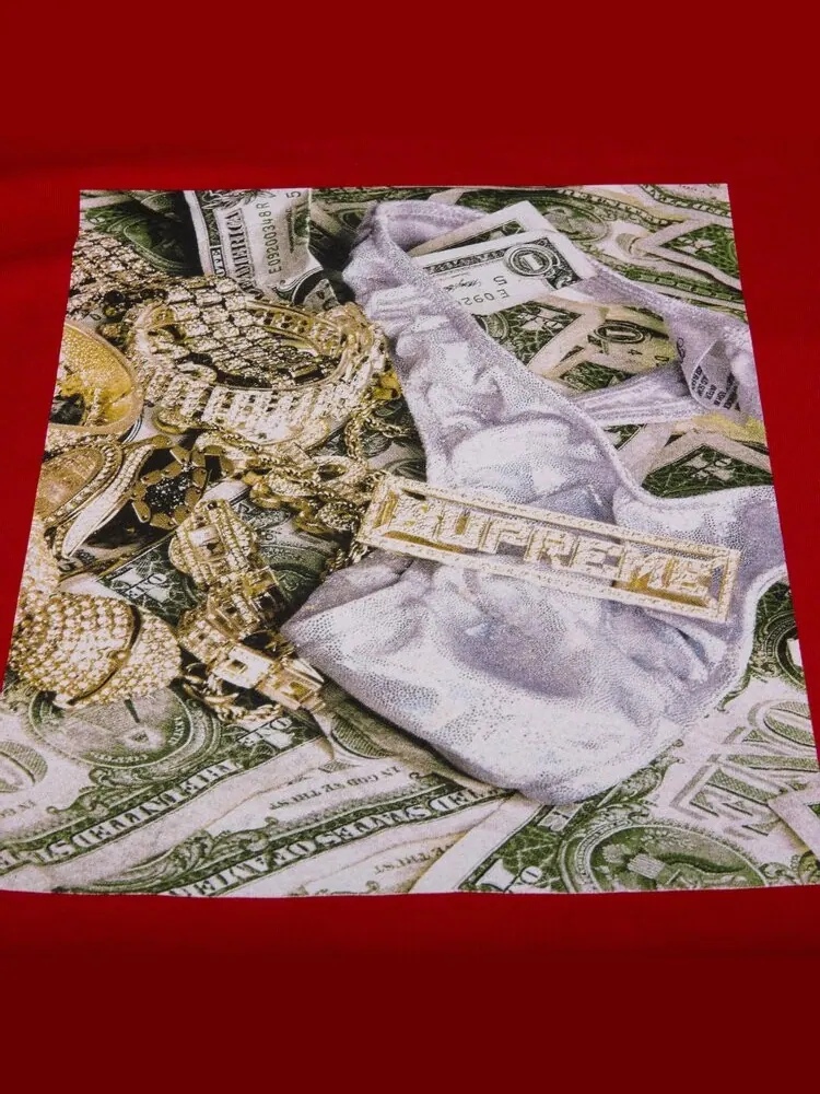Футболка Supreme Bling Tee 'Red' — изображение 2 из 2, красный