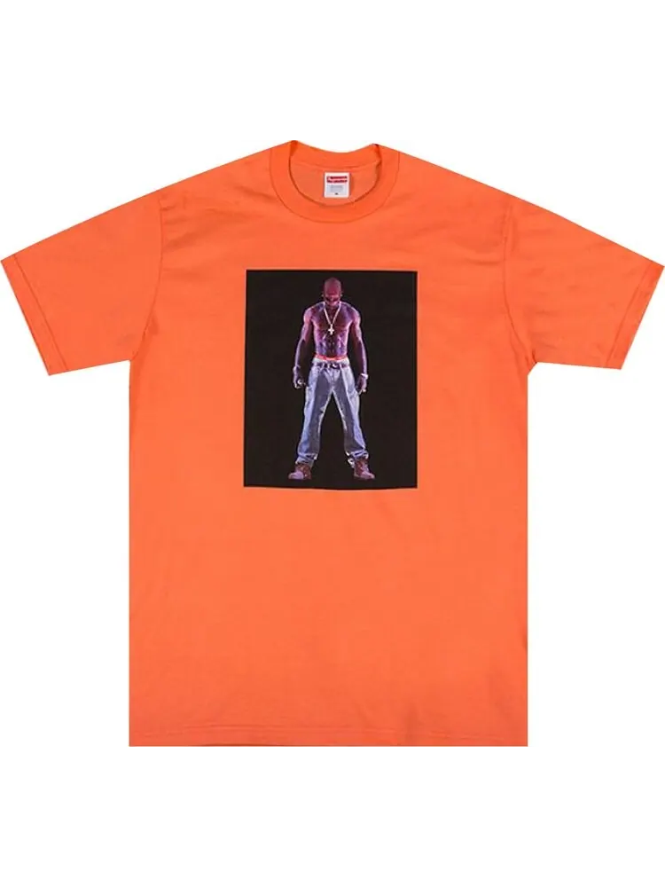 Футболка Supreme Tupac Hologram Tee 'Neon Orange' — изображение 1 из 1, оранжевый