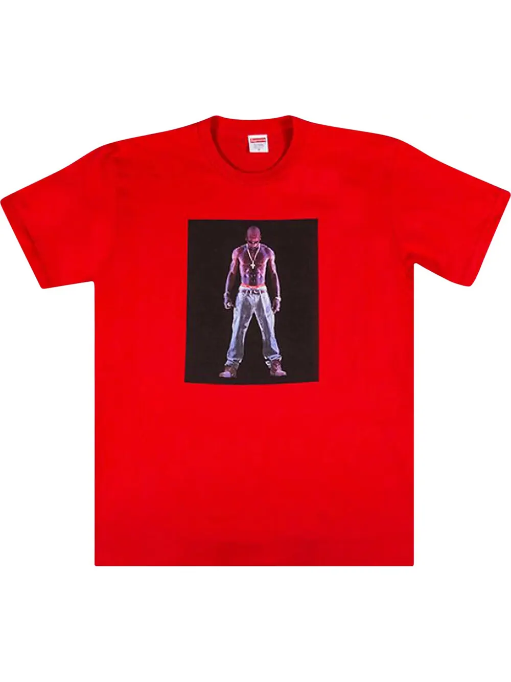 Футболка Supreme Tupac Hologram — изображение 1 из 1, красный