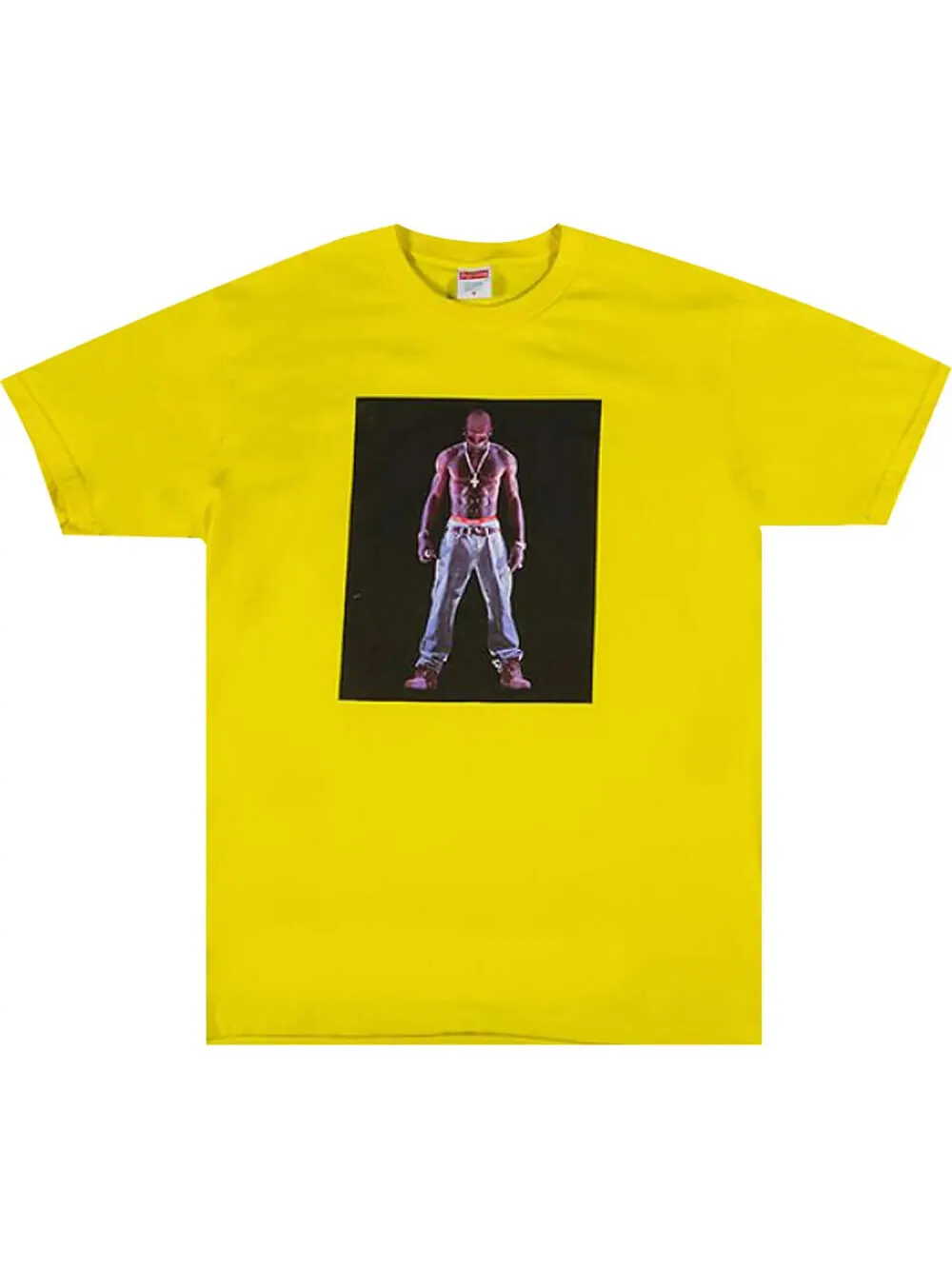 Футболка Supreme Tupac Hologram — изображение 1 из 1, желтый