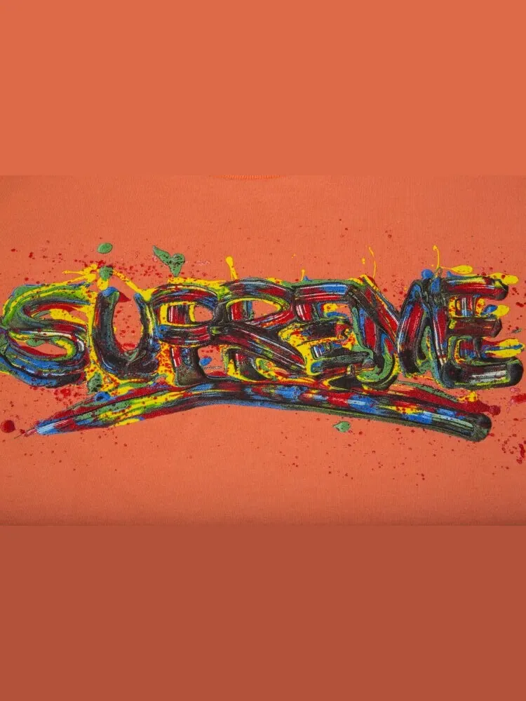 Футболка Supreme Paint Logo Tee 'Neon Orange' — изображение 2 из 2, оранжевый
