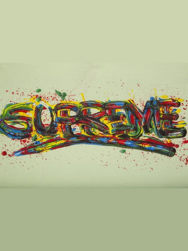 Футболка Supreme Paint Logo Tee 'Pale Mint' — изображение 2 из 2, зеленый