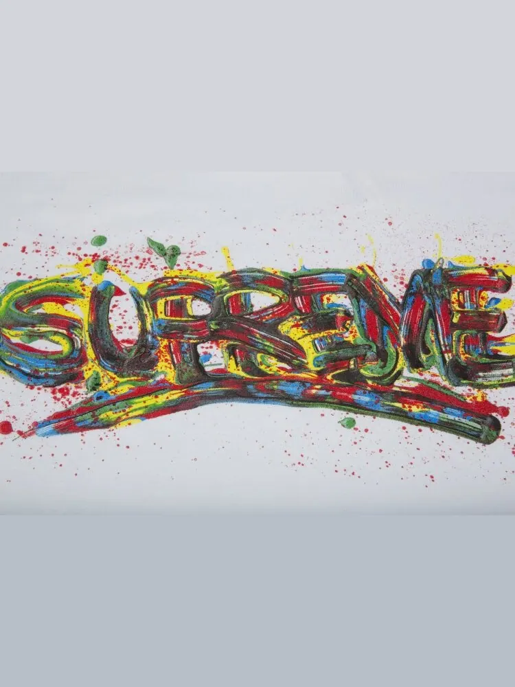 Футболка Supreme Paint Logo Tee 'White' — изображение 2 из 2, белый