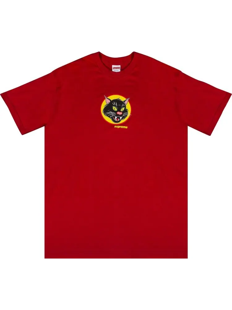 Футболка Supreme Black Cat Tee 'Red' — изображение 1 из 2, красный