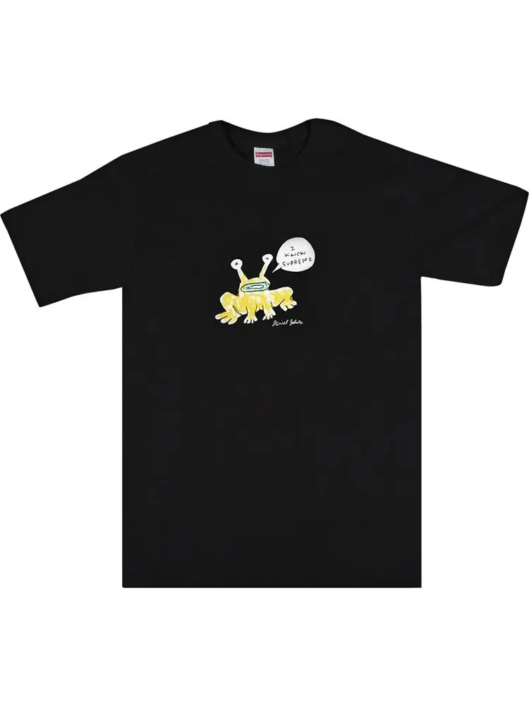 Футболка Supreme x Daniel Johnston Frog Tee 'Black' — изображение 1 из 1, черный