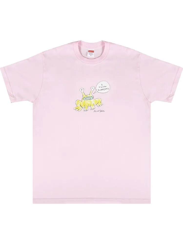 Футболка Supreme x Daniel Johnston Frog Tee 'Light Pink' — изображение 1 из 1, розовый