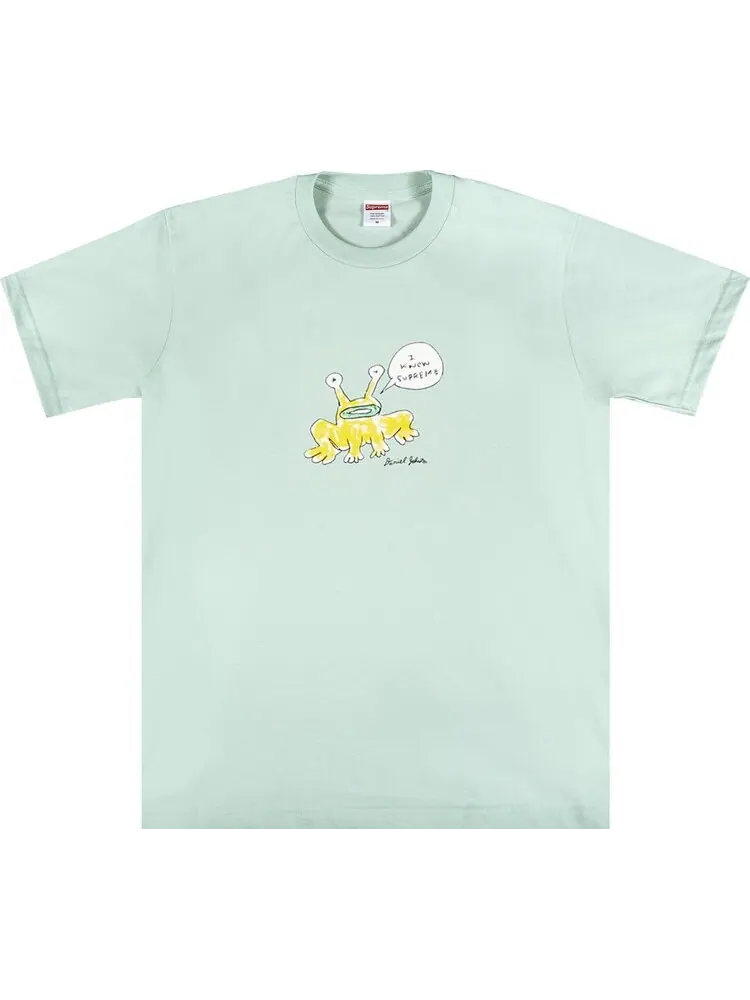 Футболка Supreme x Daniel Johnston Frog Tee 'Light Teal' — изображение 1 из 1, бирюзовый