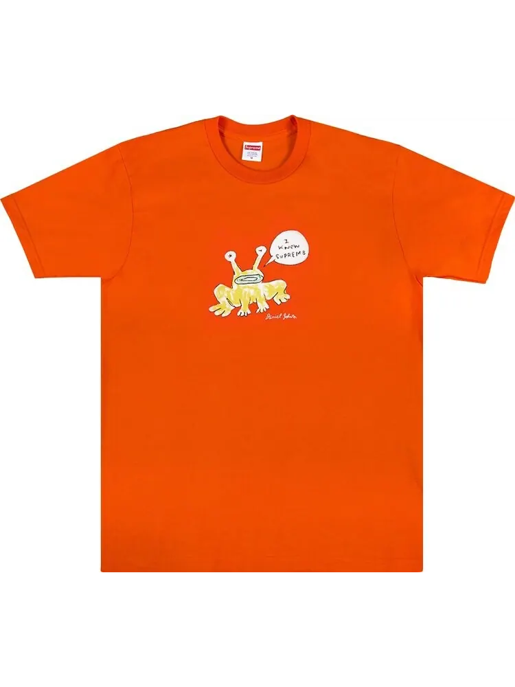 Футболка Supreme x Daniel Johnston Frog Tee 'Orange' — изображение 1 из 1, оранжевый